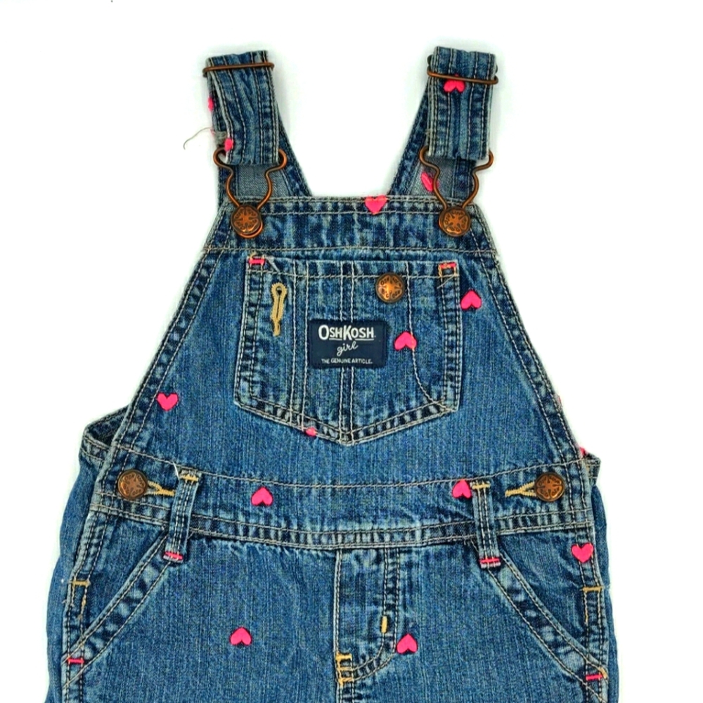 OshKosh B'gosh Toddler Girls Denim Overalls 18mo